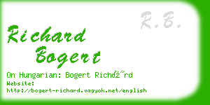 richard bogert business card